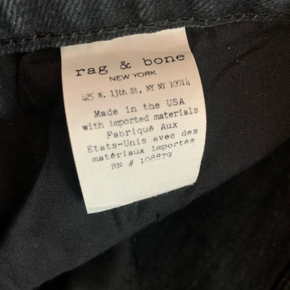 Rag & Bone NWT black Bain iver high waisted pants Size 30 - Picture 8 of 9